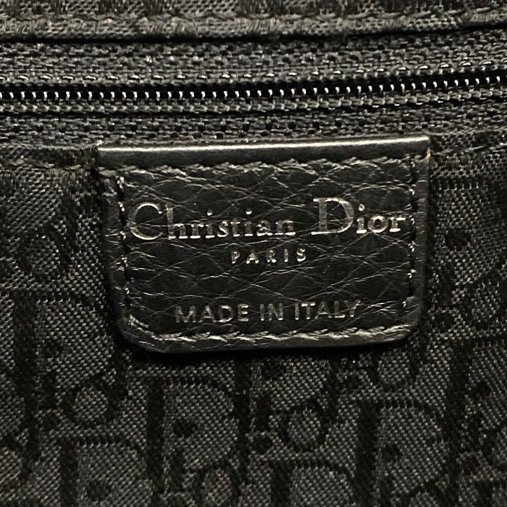 Christian Dior DIOR/ChristianDior Gaucho Handbag Black Silver Leather Hardware - Picture 8 of 15